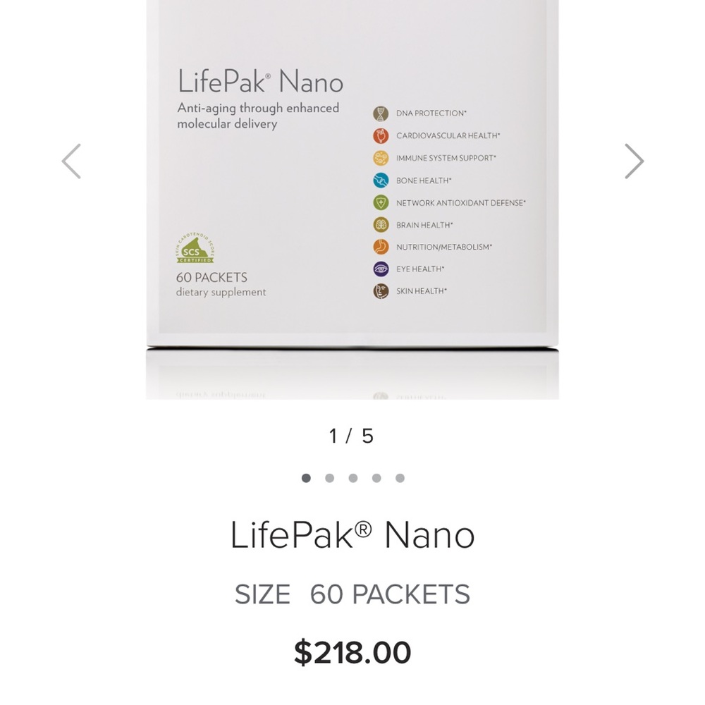 Pharmanex Nuskin lifepak nano